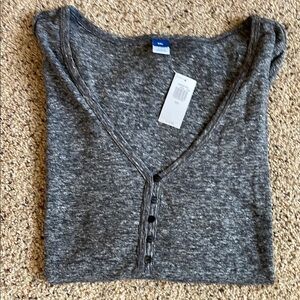 Old Navy Charcoal Knit Top XXL